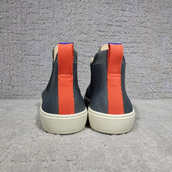 Rothy's The Chelsea Green Fog Melange Knit Pull On Ankle Boots US Size 7.5, 8, 9 - Picture 4 of 10